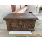 Indian Old Antique Handcrafted Wooden Merchant Money Keeping Box with Latch