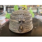 1800’s Rare Antique Brass Handcrafted Intricate Dokra Art Pan Dan Betel Nut Box