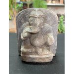 Antique 1800 Old Rare Hand Carved Marble Hindu God Ganesha Worship Idol Figurine