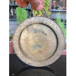 Antique Handcrafted Brass Round Wall Hanging Plate with Beautiful Pattern Border