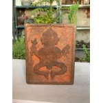 1800’s Indian Antique Handcrafted Wooden Lord Ganesha Idol Statue Figurine Panel