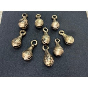 Antique Old Collectible Hand Crafted Brass Bell 9 Pieces Cow Got Bell Multi Use