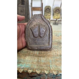Vintage Rare Hand Crafted Collectible Stone Child Foot Engraved Sculpture 4.5″